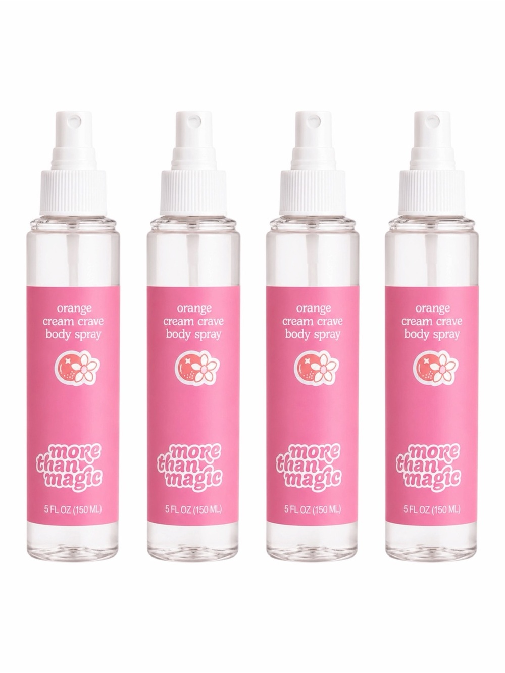 MORE THAN MAGIC - ORANGE CREAM CRAVE BODY SPRAY 150ML X4 - BRAND NEW